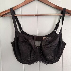Panache Envy 7285 Black Lace Full Cup Balconette Bra 36E UK 36DDD US